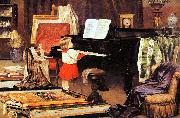 Aurelio de Figueiredo Girl at the piano china oil painting artist